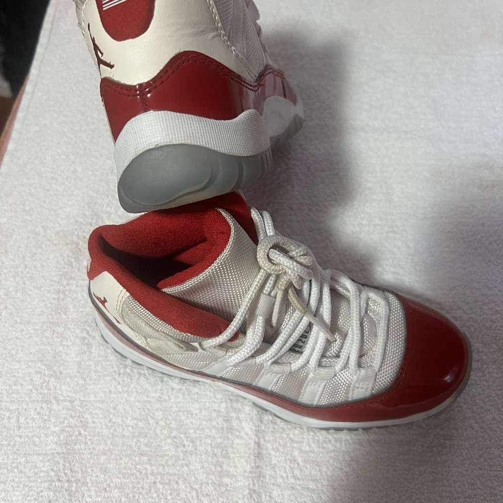 Red and White Athletic Sneakers